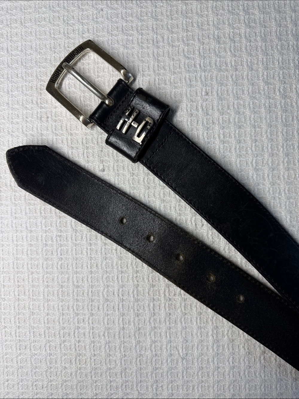 Harley Davidson Black leather belt size 40